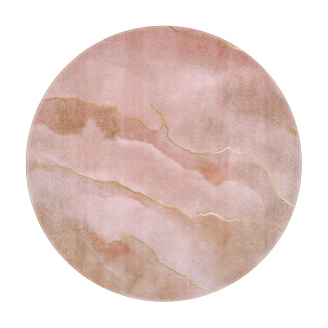 Rosa Liquid Marble Guld Struktur (Framsidan)