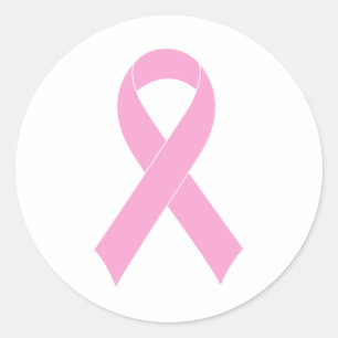 Rosa - listorna för bröstcancermedvetenhet runt klistermärke