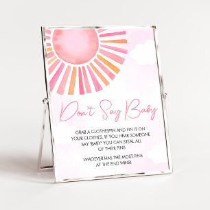 Rosa lite av Sunshine Ray, säg inte Baby Poster