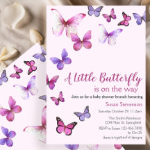 Rosa lite fjärilsbabyfirande