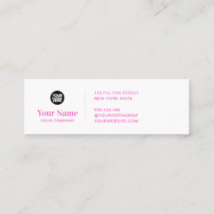 Rosa - liten logotyp för företag - enkel modern mi mini visitkort