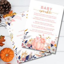 Rosa liten pumpa baby sprinkle