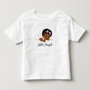 Rosa Little Angel Vingar African American Flicka T Shirt