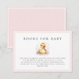 Rosa Little Anka Baby Shower Bokar för Baby Card