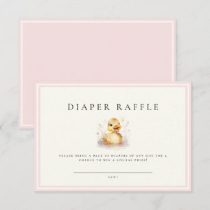 Rosa Little Anka Baby Shower Diaper Raffle Biljett