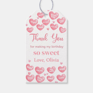 Rosa Little Baby Valentine Birthday Gift Märkre Presentetikett