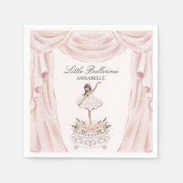 Rosa Little Ballerina Baby Shower eller Birthday Pappersservett