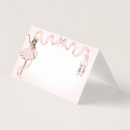 Rosa Little Ballerina Place Card Party Decor Kort