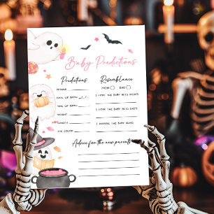 Rosa Little Boo Baby Shower Baby Predictions Game