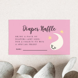 Rosa Little Boo Diaper Raffle Biljett Tilläggskort