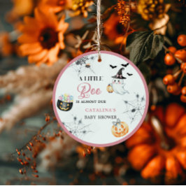 Rosa Little Boo Ghost Baby Shower Gåvor Etiketter