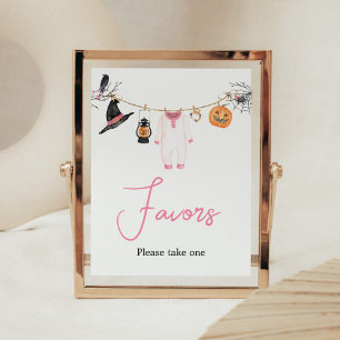 Rosa Little Boo Halloween Baby Shower Favors favor Poster