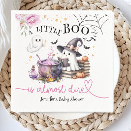 Rosa Little Boo Halloween Baby Shower Pappersserve Pappersservett