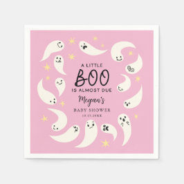 Rosa Little Boo Halloween Baby Shower Pappersservett