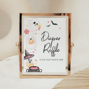 Rosa Little Boo Halloween Diaper Raffle Poster