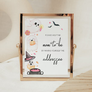 Rosa Little Boo Halloween Kuvert Station Poster