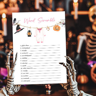 Rosa Little Boo Halloween Ordbok Scramble Spel