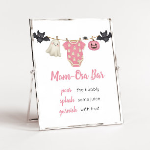Rosa Little Boo Klädstreck Mom Osa Bar Skylt