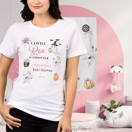 Rosa Little Boo Women's Baby Shower Pumpkins T Shirt