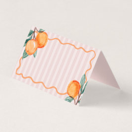 Rosa Little Cutie Citrus Party Bord Place Cards Kort