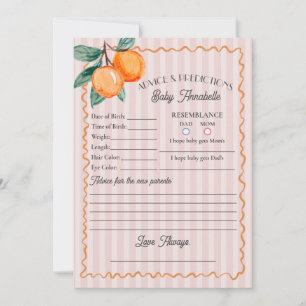 Rosa Little Cutie Citrus Shower Advice for Baby Inbjudningar