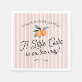 Rosa Little Cutie on the way Citrus Baby Shower Pappersservett