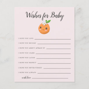 Rosa Little Cutie Önskemål för Baby Card