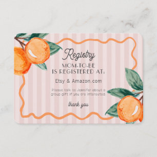 Rosa Little Cutie Pastel Citrus Baby Registry Tilläggskort