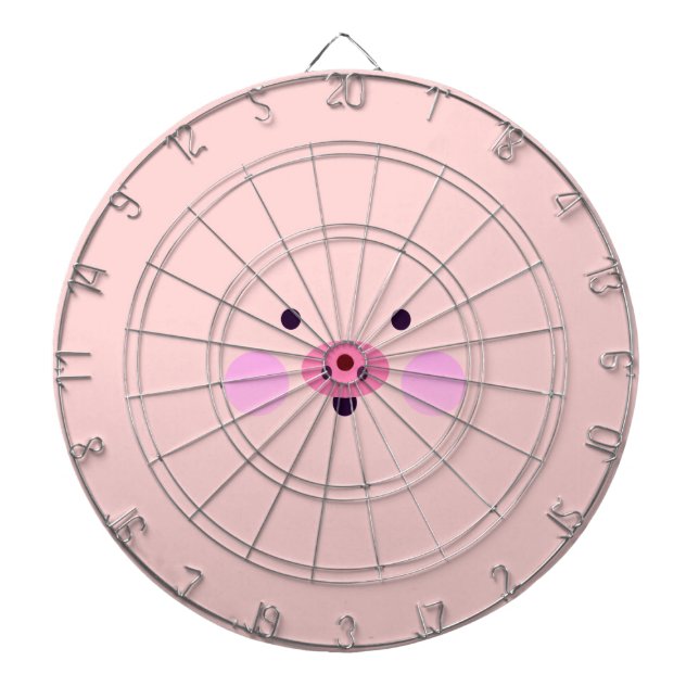 Rosa Little Piggy Metall Cage Dartboard Darttavla (Framsidan)