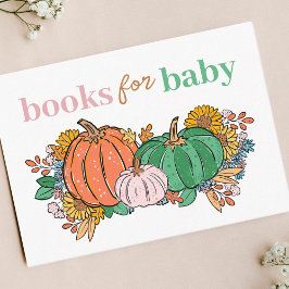 Rosa Little Pumpkin Autumn Bokar för Baby Tilläggskort
