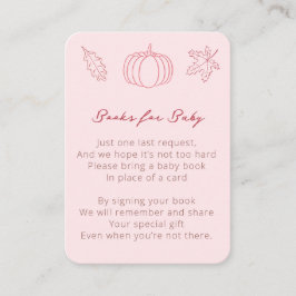 Rosa Little Pumpkin Baby Shower A Bok Tilläggskort
