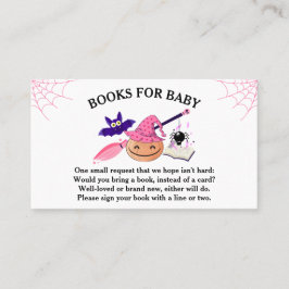 Rosa Little Pumpkin Baby Shower Bokar för Baby Visitkort
