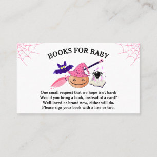 Rosa Little Pumpkin Baby Shower Bokar för Baby Visitkort