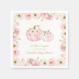 Rosa Little Pumpkin Baby Shower Pappersservett