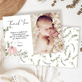 Rosa Little Pumpkin Baby Shower Photo Tack Kort