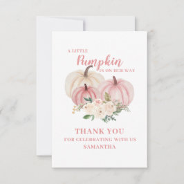 Rosa Little Pumpkin Baby Shower Tack Kort