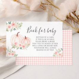Rosa Little Pumpkin blommigt bok för babydusch Tilläggskort