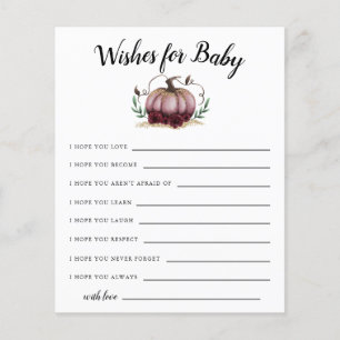Rosa Little Pumpkin Önskemål för Baby Card