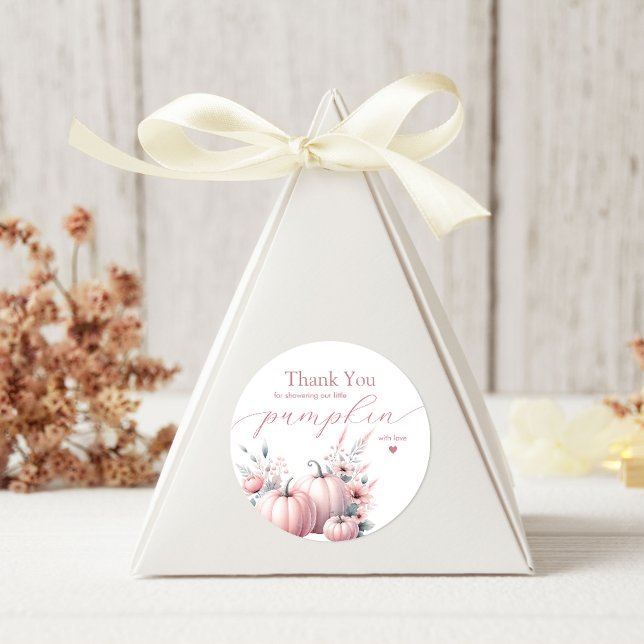 Rosa Little Pumpkin Tack Runt Klistermärke (Skapare uppladdad)