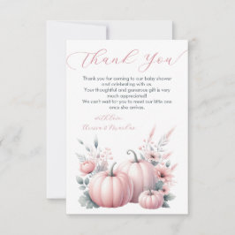 Rosa Little Pumpkin Tackkort Card Tack Kort
