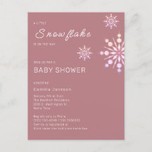 Rosa Little Snowflake Winter Baby Shower for Girls