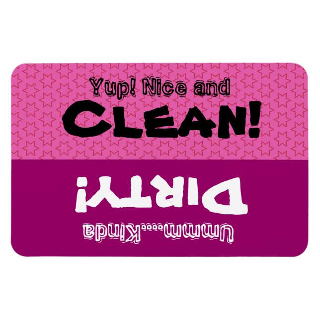 Rosa Little Stars Clean Dirty Dishwasher W1418 Magnet (Horisontell)