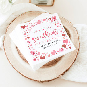 Rosa Little Swehoney Valentines Day Baby Shower Pappersservett