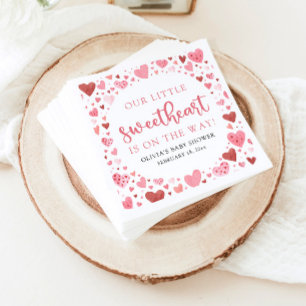 Rosa Little Swehoney Valentines Day Baby Shower Pappersservett