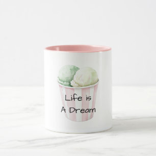 Rosa Livet Är En Dröm Mintis Glass Mugg