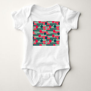 Rosa, ljusblå, rektanglar och cirklar t shirt
