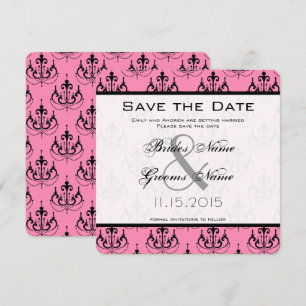 Rosa Ljuskrona Bröllop Save the Date Inbjudningar
