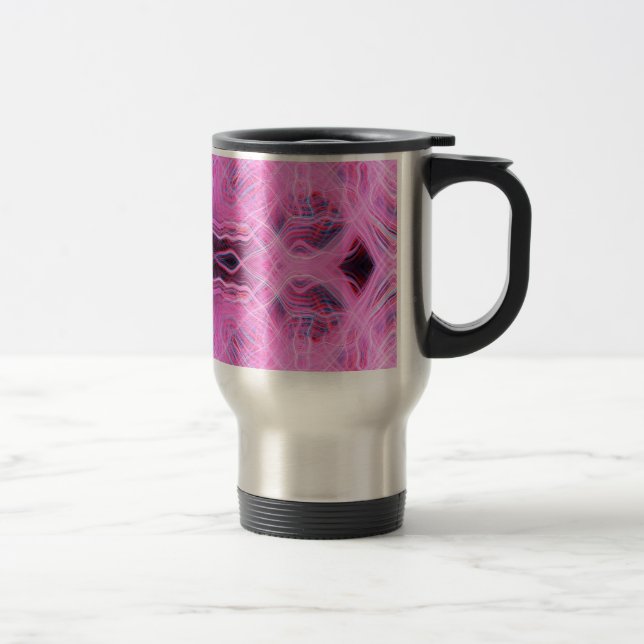 Rosa Ljusspår mönster Resemugg (Höger)