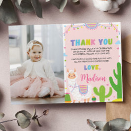 Rosa Llama Birthday Photo - tackkort Tack Kort