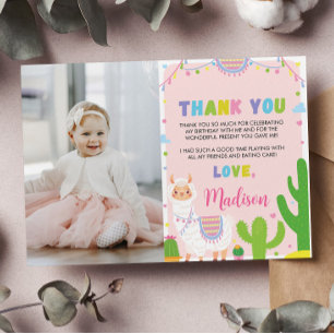 Rosa Llama Birthday Photo - tackkort Tack Kort